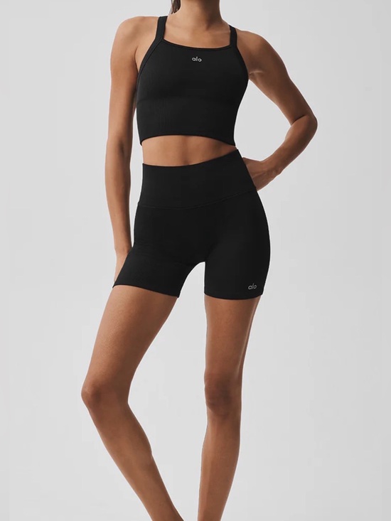 ALO Yoga Pants - ALO 5” Seamless Ribbed Favourite Short